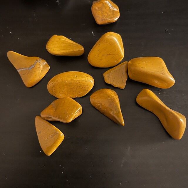 Yellow Jasper Tumbled Stones, Polished Crystals 20/35MM - Etsy