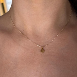 Customer photo, Mini Clover Pendant Necklace