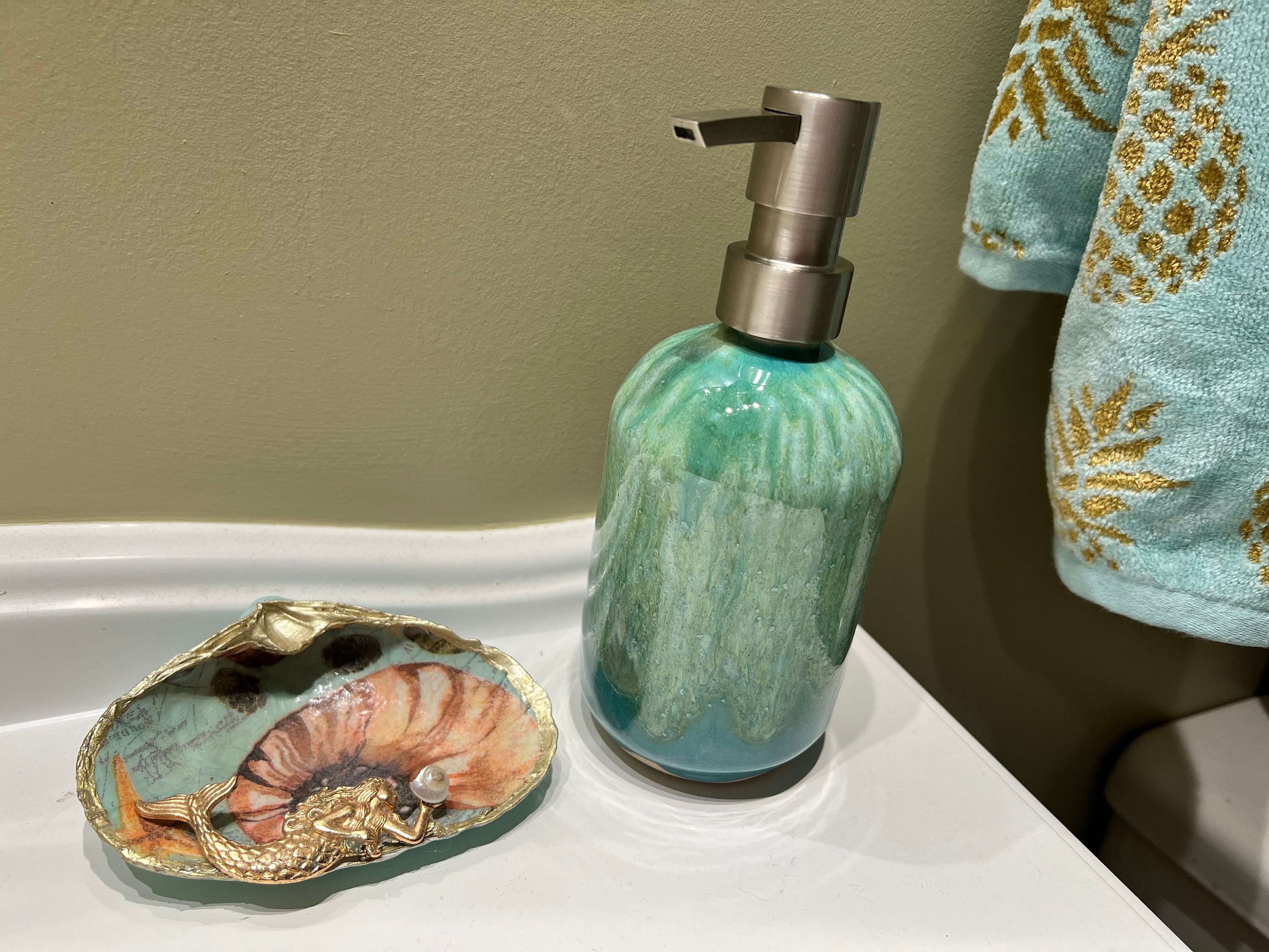 Stoneware Soap Dispenser,  Soap Dispenser With Pump, Handmade Soap Dispenser, Ceramic Soap Dispenser,  Bathroom Decor