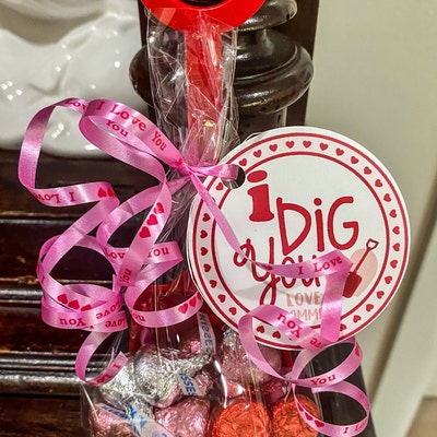 I Dig You Valentine Red and Pink to Go With Shovel for - Etsy