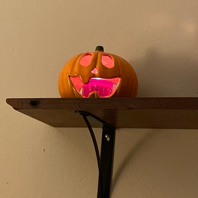 セラミック製ハロウィンパンプキンティーライトホルダー3個セット