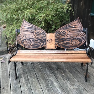 Wooden cheap butterfly bench