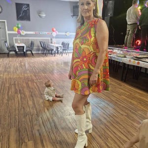 70s Dress Style, Bell Sleeve Dress, 70s mini dress, Boho Dress, Groovy 70s Style Dress, Bohemian dress, Hippie Dress, Disco Dress,Tent Dress