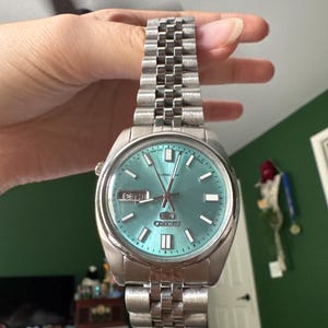Seiko 5 Automatic 17 Jewels Ice Blue Dial Japan Men's Watch Cal