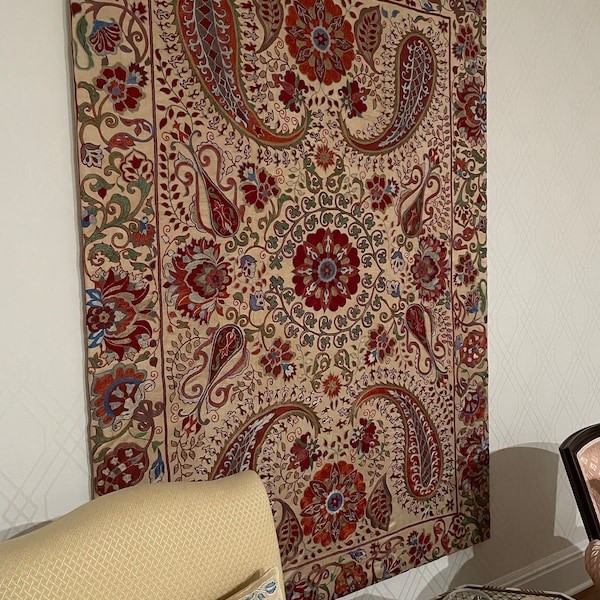 Suzani Uzbek Handmade Embroidery,suzani Fabric Suzani Wall Hanging ...