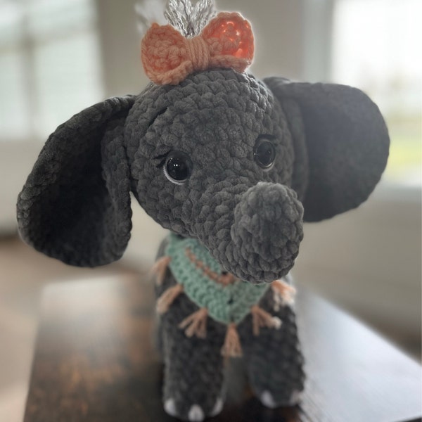 Eleanor the Elephant CROCHET PATTERN, Amigurumi Crochet Pattern, PDF - Etsy