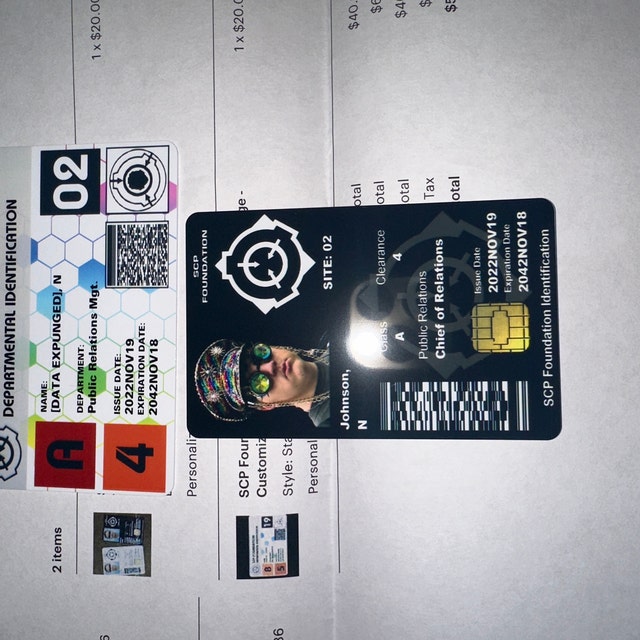 SCP Foundation ID Card CAC Style Customized With Your 