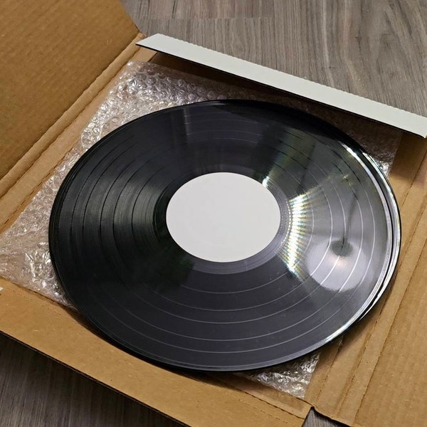 Vinyl Records With Plain White Matte Labels for Crafting, Wall Decor, Invitations, Wedding Guest ...