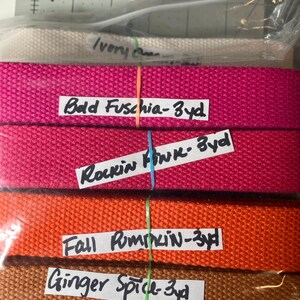 1 Inch Wide Cotton Webbing 25mm Colored Webbing by the Yard - Etsy