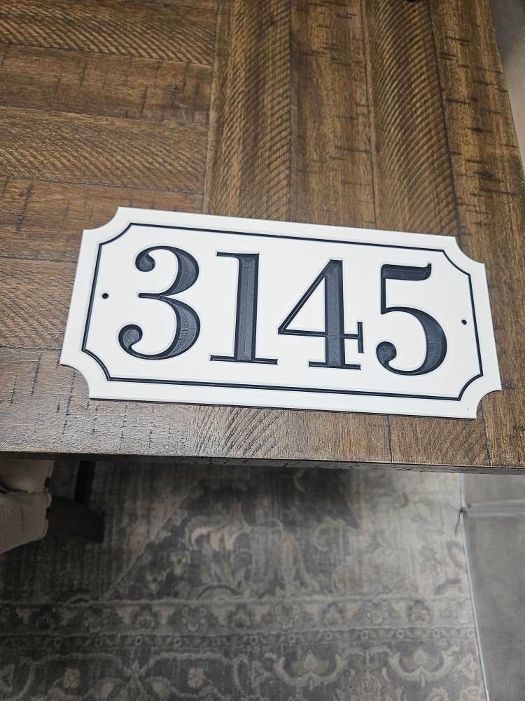 House Numbers Plaque Medium Address Plaque Vertical Custom House Numbers Signs Horizontal HDPE Plastic Weather-Resistant