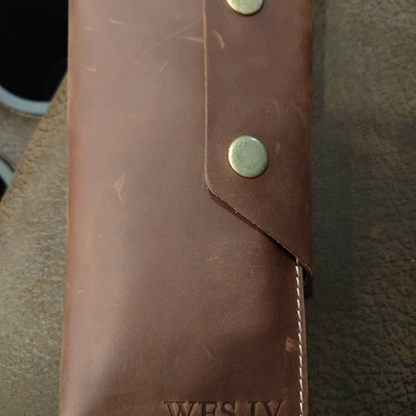 Men's Personalized Leather Long Biker Wallet With Chain, Chain Wallet ...