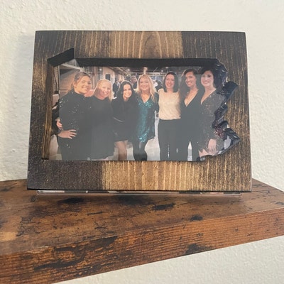Minnesota State Shaped Picture Frame Vikings Photo Frame 5 X 7 Wood ...