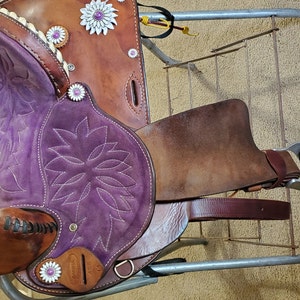 Five Berry Nickel Finish Concho Saddle Set CON448 H NP SD SET