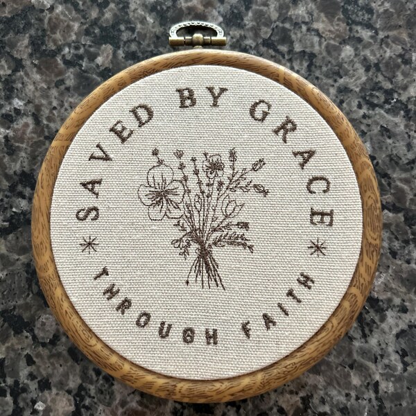 Blessed Jeremiah 177 Finished Embroidery Hoop Wall Decor, Scripture Home Decor, Bible Verses