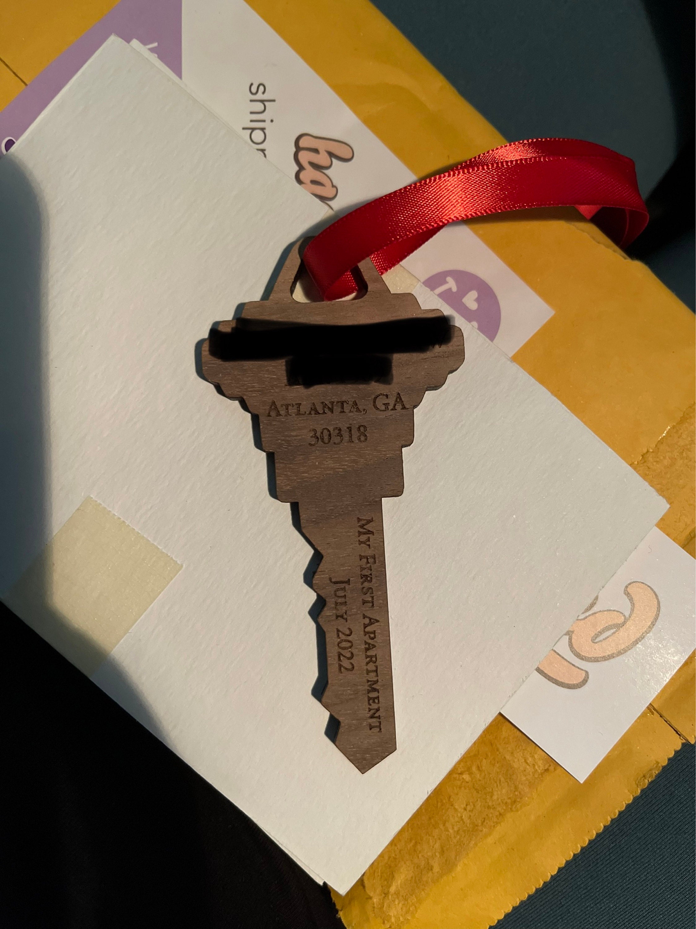 Our First Apartment Home 2025 holiday ornament - moving in together gift, Valentines Day | JW Design Studio