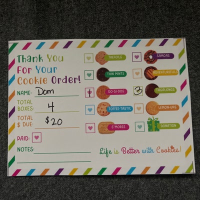 Girl Scout Cookie Thank You Tag Template, Editable Printable Girl Scout ...