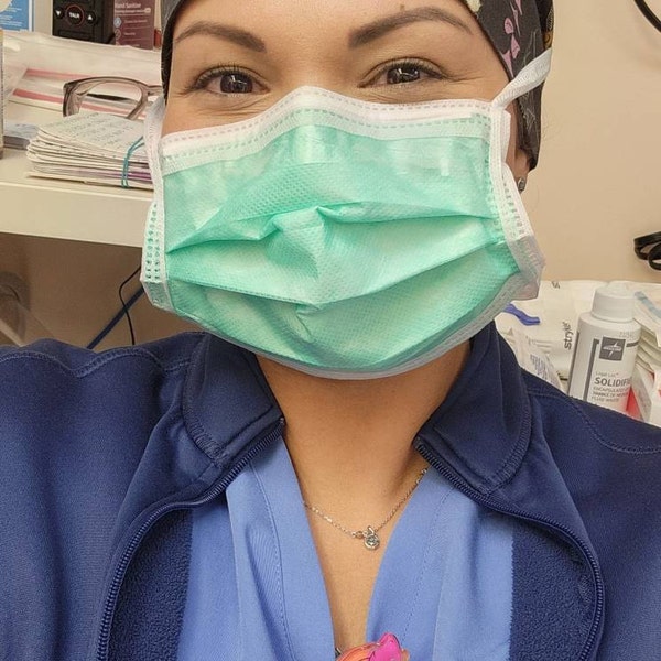 Ponytail Scrub Cap\/ Scrub Hat Floral and Feather Women Scrub Cap ...