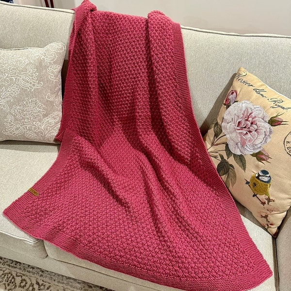 Billowy Knit Throw Quilted Look Blanket Pattern, Pretty Blanket Pattern ...