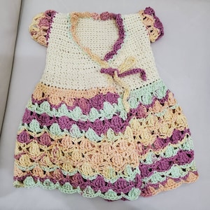 Crochet dress PATTERN Lavender Wrap Dress sizes up to 8 | Etsy