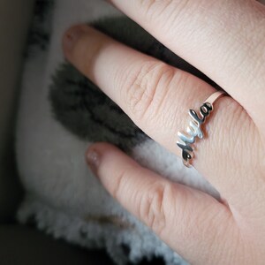 Personalized Sterling Silver Name Ring – Diamond Cut, Any Name, Gold Plated Option, Handmade By JAD