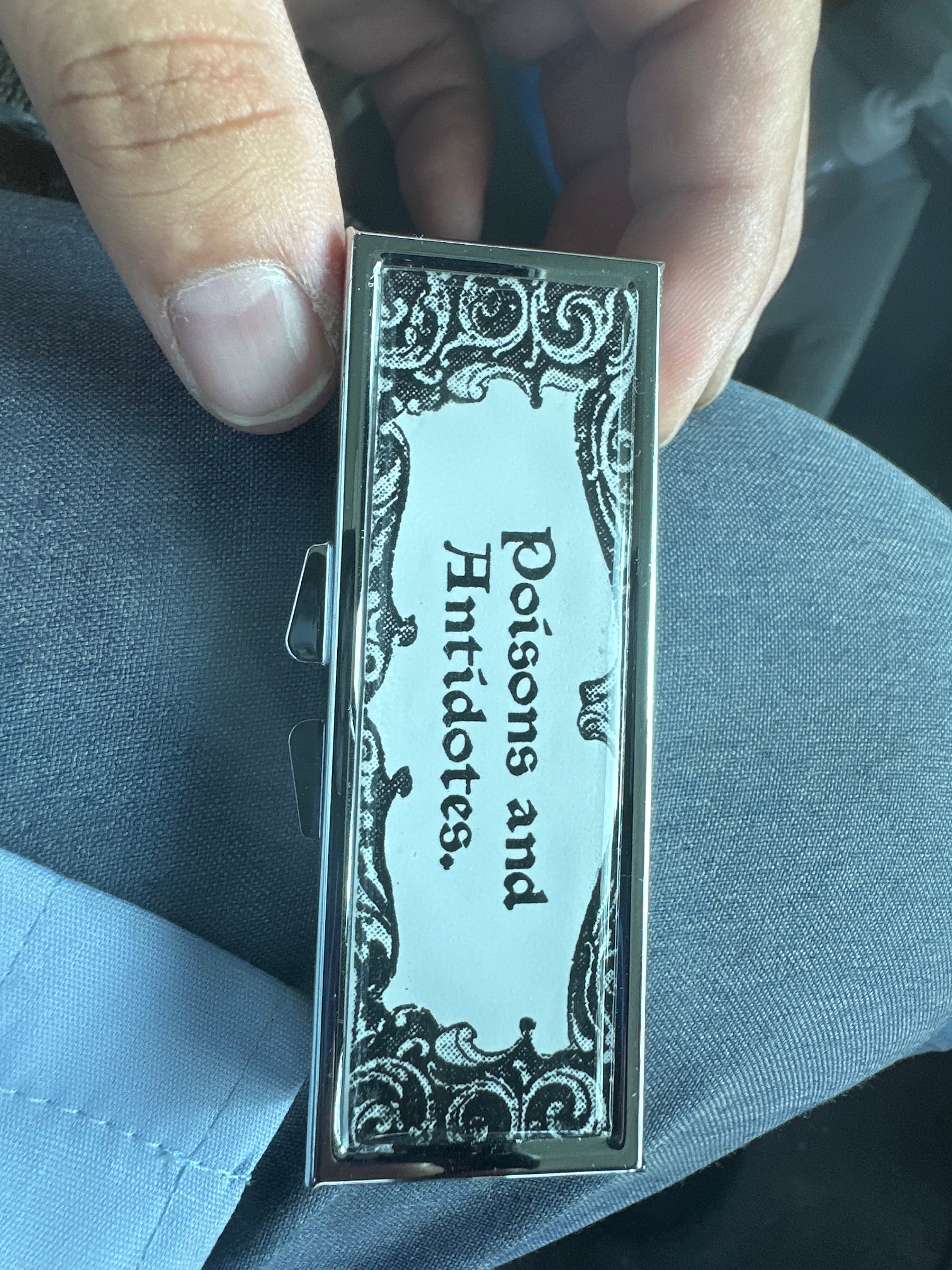 Poisons and Antidotes Pill Box -  SteamPunk, Gothic, Curious, Strange and Unusual, Gifts, Trinket Box, Pill Case, Pill Holder, Travel Size