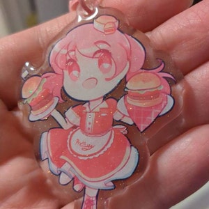 Project Sekai Pink Diner Acrylic Keychains (emu Otori, Saki Tenma