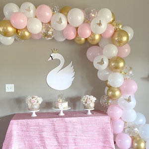 Custom Name Gold Glitter Tiara Cutout Backdrop Girls Pink and | Etsy