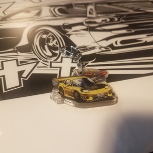 Initial D Rx7 Rx 7 Fd3s Yellow Keisuke Takahashi Redsuns Etsy