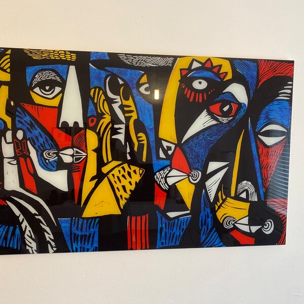 Sea Turtle , Underwater Glass Decor, Sea Life Canvas Decor, Glass Wall