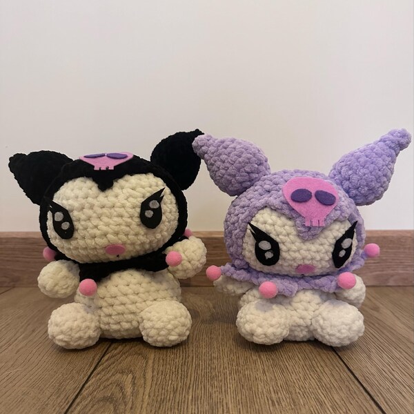 Crochet Kuromi and My Melody Pattern, Amigurumi Toy (PDF) - Etsy