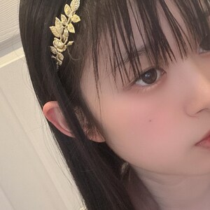 バラの葉の女神の冠、ギリシャ・ローマ風のブライダルヘアアクセサリー