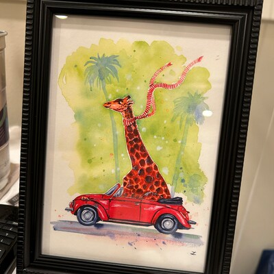 Dachshund Waiting Looking Out a Window Art Print Dachshund Mom Dad