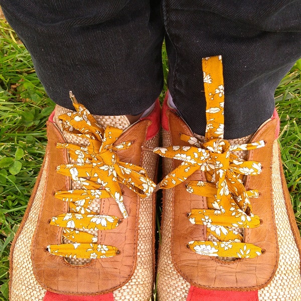 Lacets en liberty Adelphie Voyage pour chaussures basses