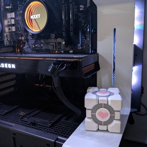 Portal Weighted Companion Cube Box 3d Printed Etsy