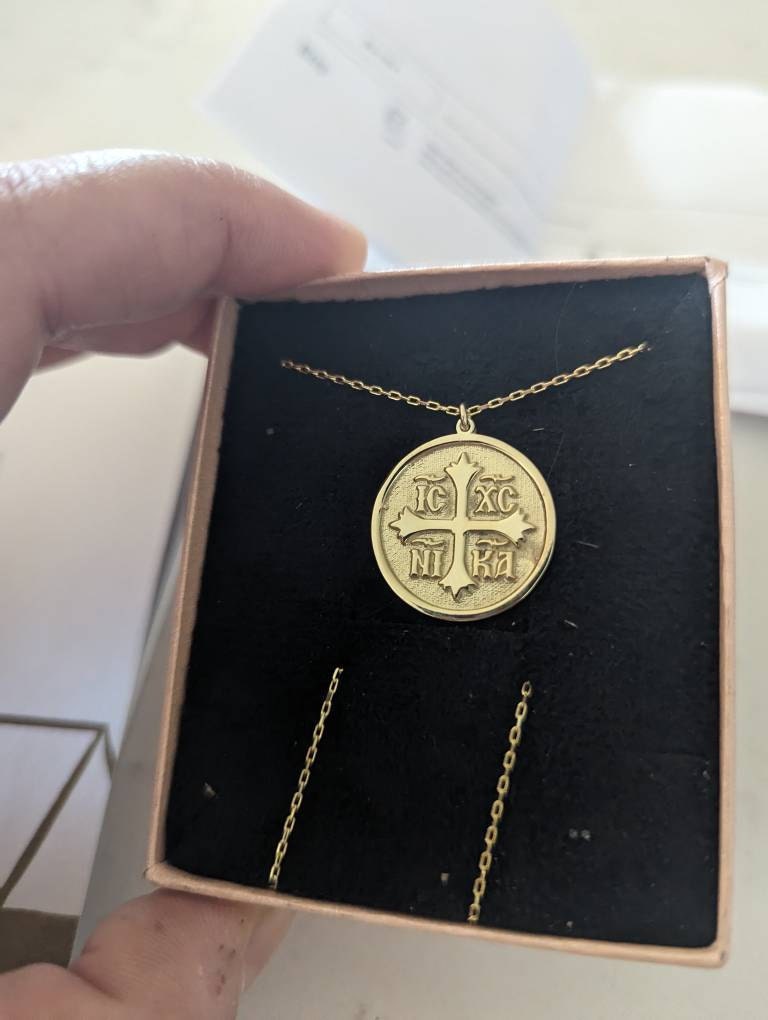 Christian Eastern Orthodox Cross Necklace - IC XC NIKA Cross Necklace - Religious Charm - Orthodox Necklace - Christian Jewelry