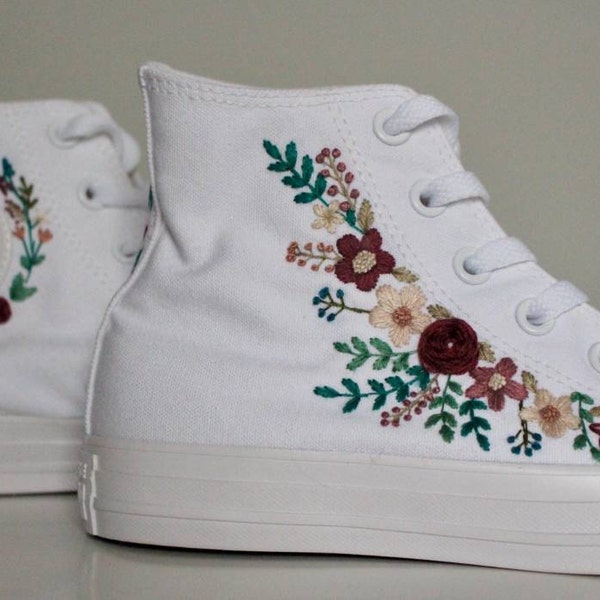 Custom Embroidered Converse Platform High Tops - Etsy