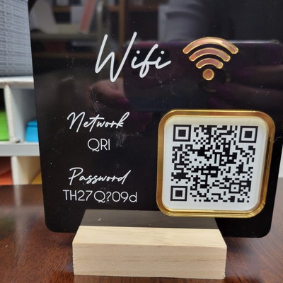 Wifi QR Code With Base Wifi Sign Scan for Wifi Custom 5x5 Wifi Sign for ...