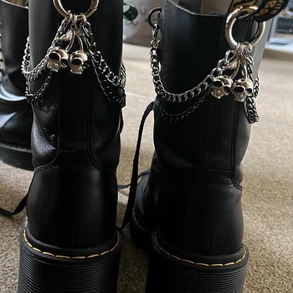 Black Cherry Barbed Wire Dm Boot Chains - Etsy