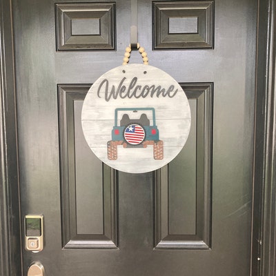 Off Road Vehicle Welcome Sign, Interchangeable Door Hanger W/11 ...