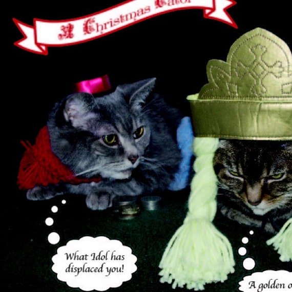Customer photo of a pet with the Gentleman's Bowler Top Hat  for small pet Cat