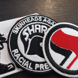 Patch Brodé Thermocollant Skinhead - Logo Skins - Dimensions 8,5 X 7,5 Cm - 2