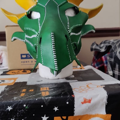 PDF Pattern Leather Dragon Mask - Etsy