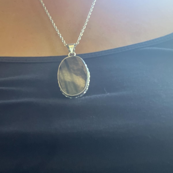 Handmade Natural Gemstone Bezel Pendent 22