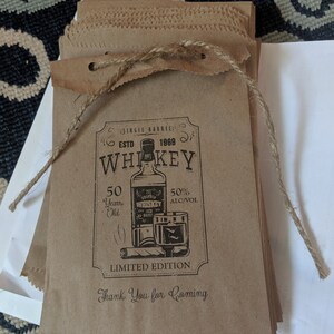 Gift Wrap Custom Birthday Favor Bags! Whiskey 30th 40th 50th 60th 70th Etc  Bags Printed On Kraft Brown Paper From Beautyfours, $30.62