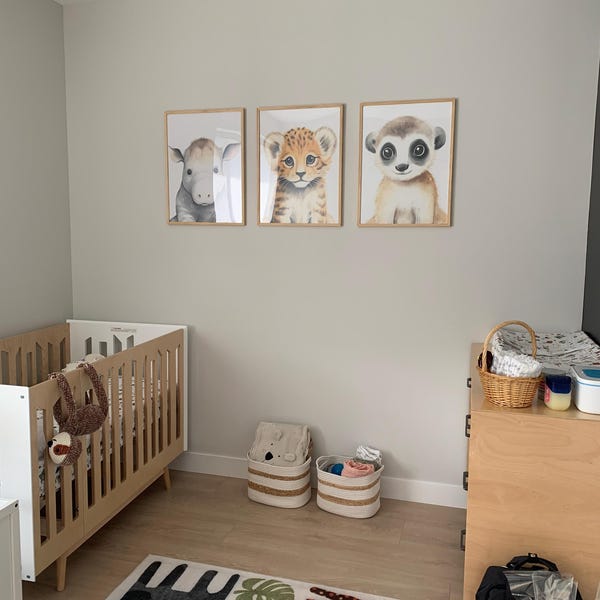 Safari Nursery Decor, Choose Your Set of 3 Watercolor Animal Prints ...