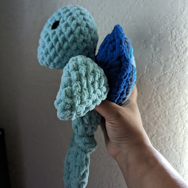MINI Theo Turtle Knotted Lovey — Crochet Turtle PATTERN - Etsy
