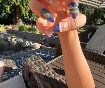 League of Legends Hextech Press On Nails, Handmade Cyberpunk Nail Art with Pink & Blue Graffiti, Arcane Inspired Nails, Sci-Fi Fake Nails