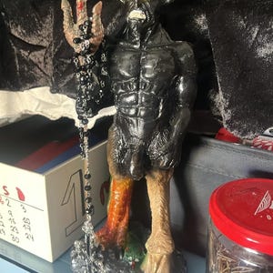 手作り樹脂製サタン像：悪魔の置物コレクション（12インチ×4インチ