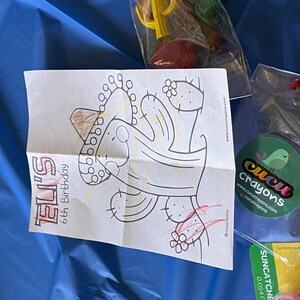 Monster Truck Crayons Party Bag Filler coloring Page Kids Gift Party