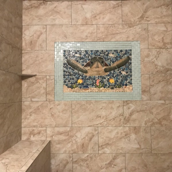 20x32 Custom Mosaic Sea Turtle